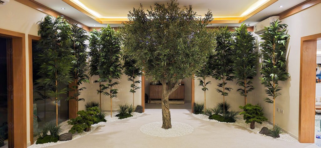 UAE wholesale olive tree installation for hotel entrance